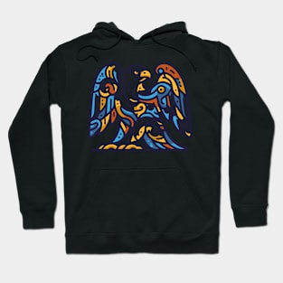 Eagle illustration. Illustration of an eagle in cubism style Hoodie